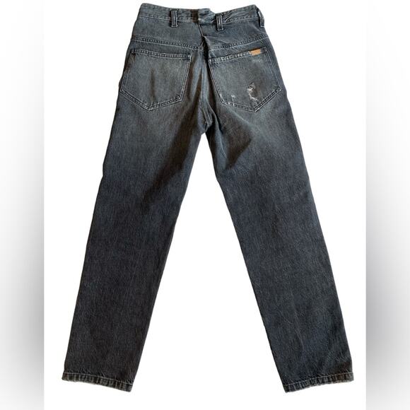 Marissa Webb Grant Straight Leg Jean Size 25 Black Stonewashed and Cinched back - Picture 4 of 10